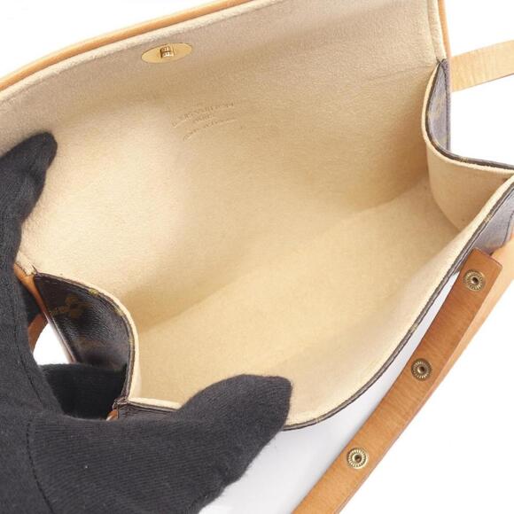 LOUIS VUITTON Authentic Brown Monogram Leather Pochette Fanny Pack - Picture 3 of 10